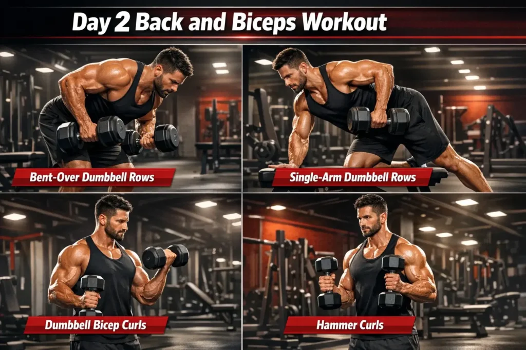 Weekly Dumbbell Workout Plan Day 2